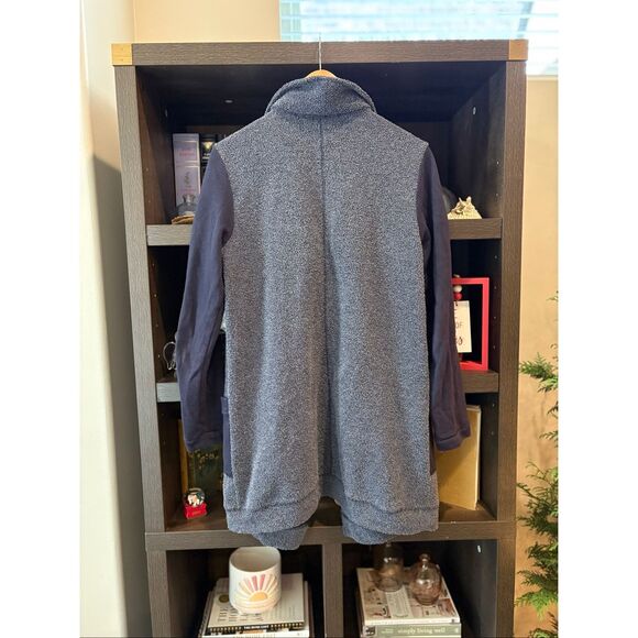 Anthropologie Saturday Sunday Blue Open Wrap Cardigan Boucle Size Medium - Picture 5 of 9